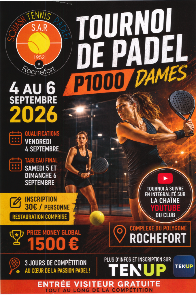 Le SA Rochefort organise un P1000 Dames du 4 au 6 septembre