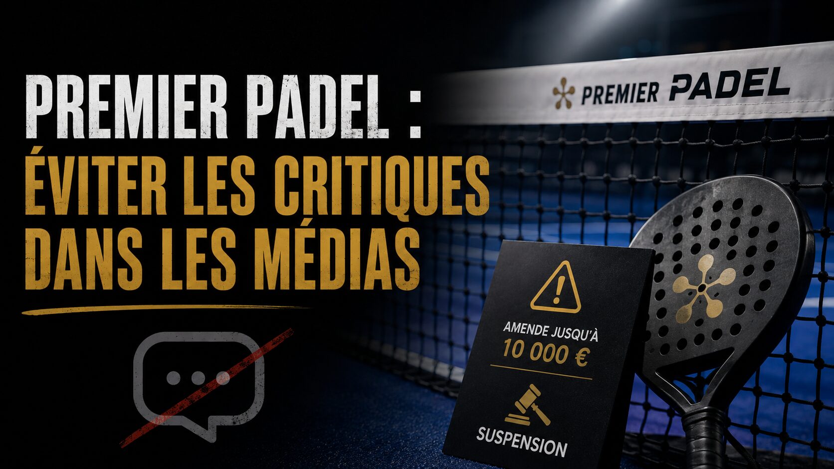 « Éviter les critiques dans les médias » : l’étonnante règle de Premier Padel