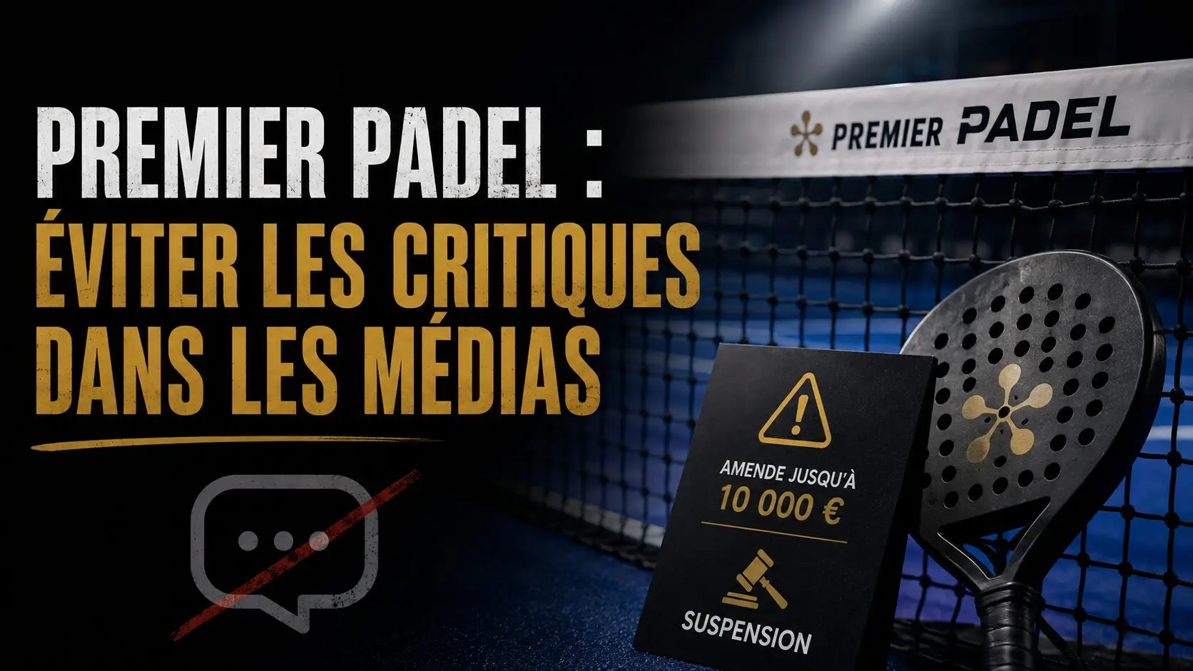 « Éviter les critiques dans les médias » : l’étonnante règle de Premier Padel