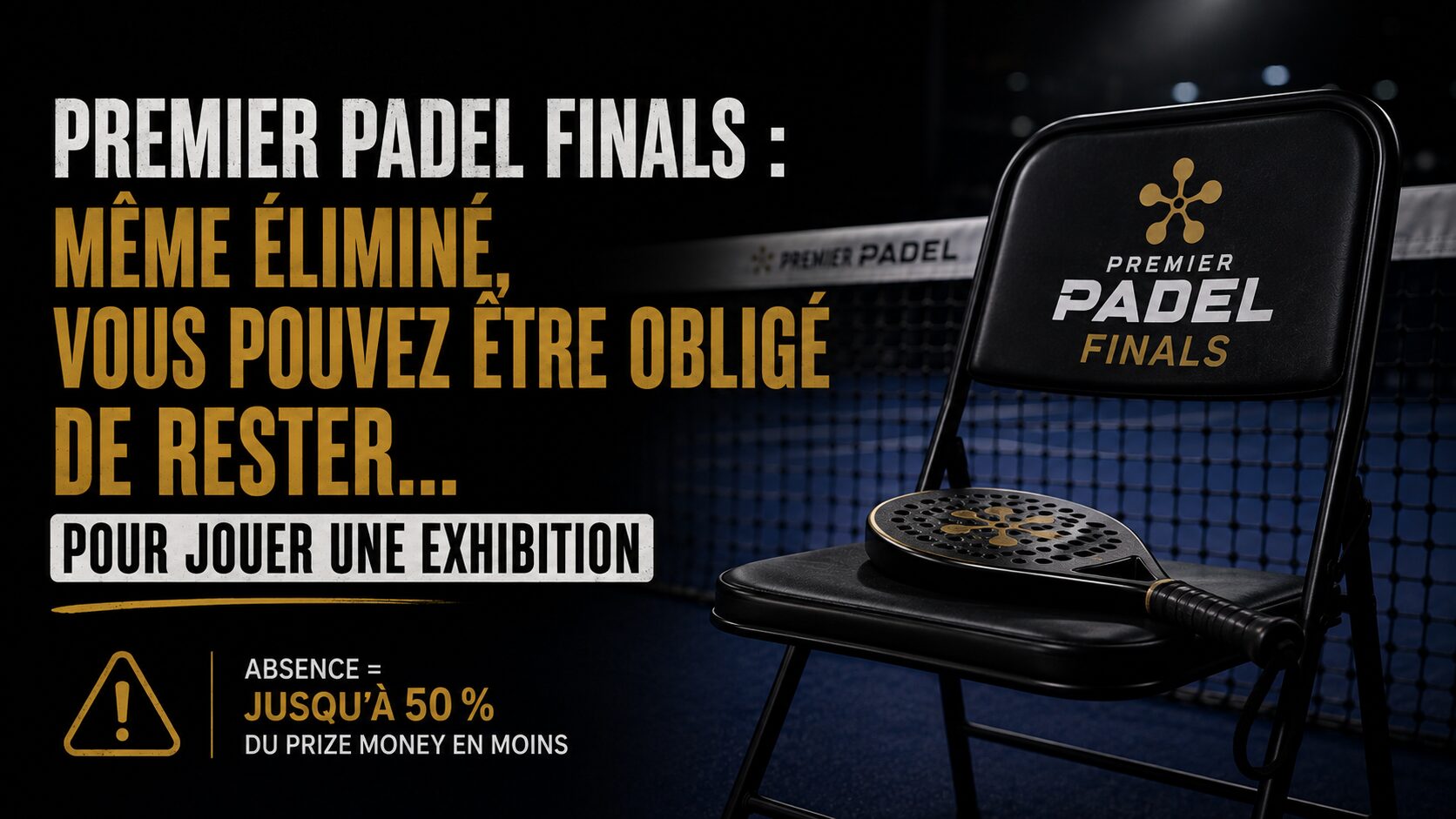 Premier Padel Finals : même éliminé, vous pouvez être obligé de rester… pour jouer une exhibition