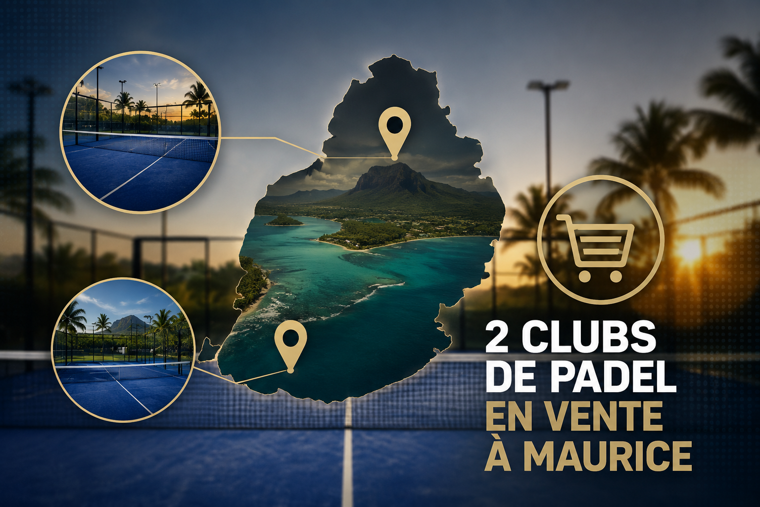 À vendre : deux clubs de padel à l’île Maurice, à partir de 330 000 euros