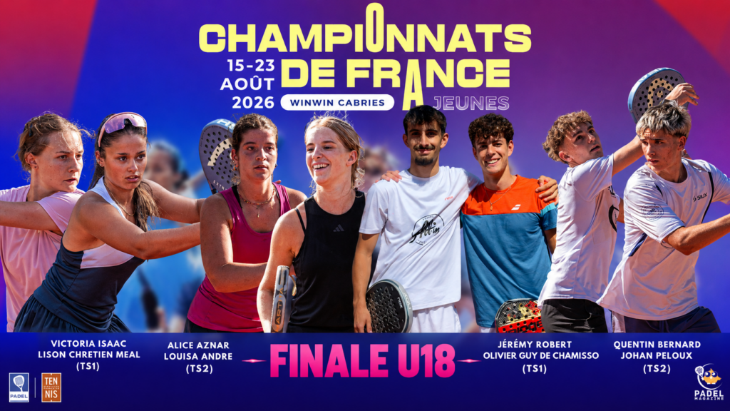 Championnats de France U18 : Isaac / Chrétien Meal face à Aznar / André, Robert / Guy de Chamisso défient Bernard / Peloux pour les titres