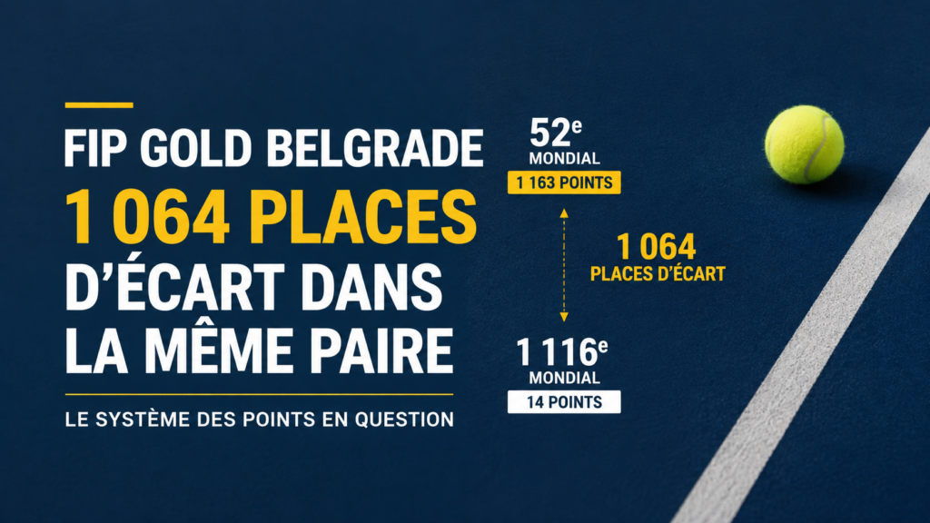 FIP Gold Belgrade : 1 064 places d’écart entre Cepero et son partenaire, le système des points en question