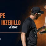 FIP Bronze Marnes Victor Choppe et Jérôme Inzerillo remettent le couvert après leur belle première édition | Padel Magazine Promotional poster for FIP Tour 2026 showing two athletes against a dark blue/orange background with bold orange names Choppe and Inzerillo and 'Victor' and 'Jérôme' text.