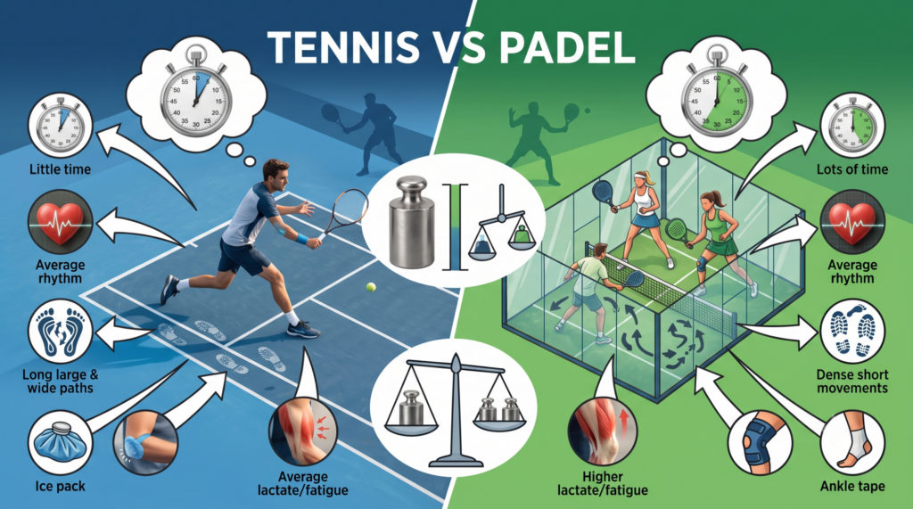 Tennis vs Padel : combien de temps joue-t-on vraiment, et lequel des deux sports est le plus physique ?