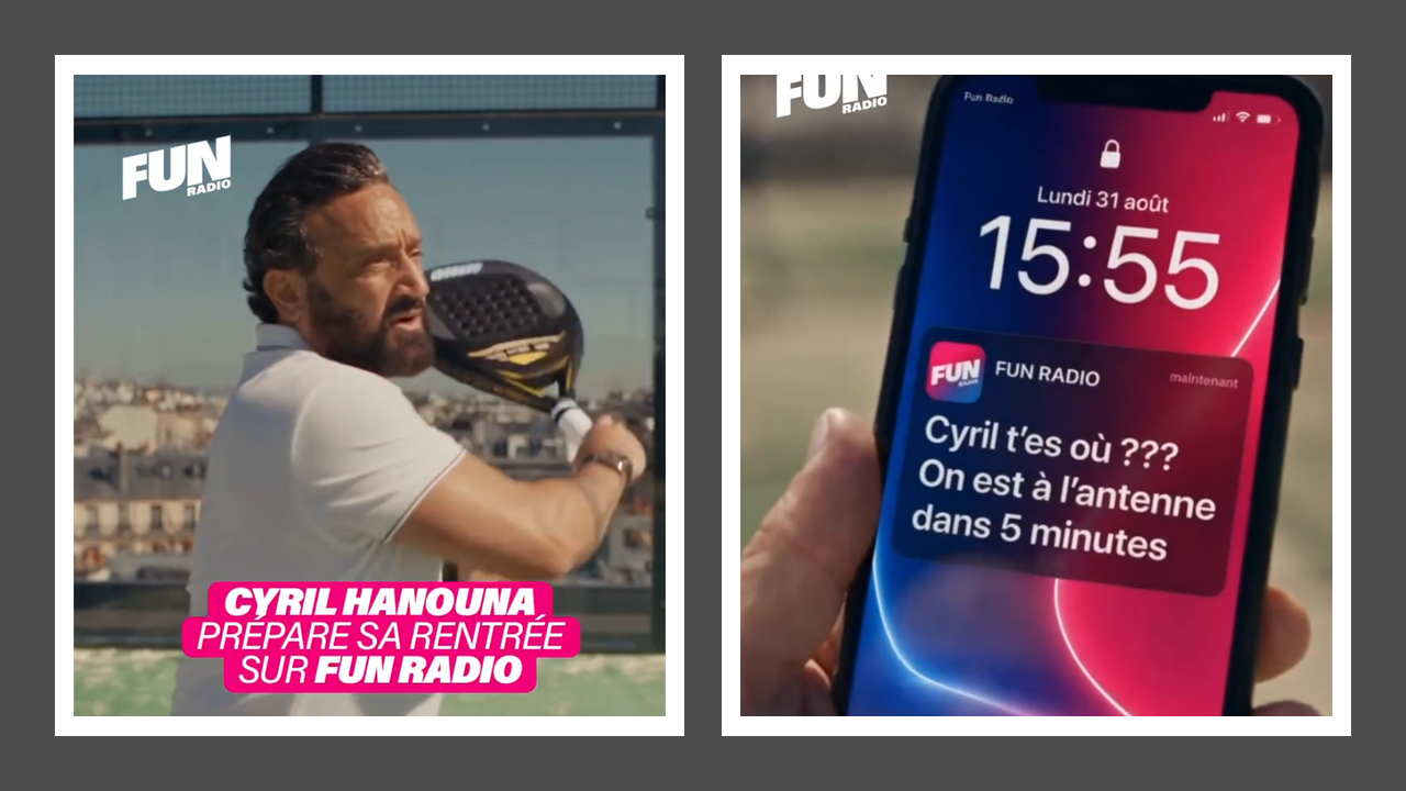 Cyril Hanouna en plein match de padel quand Fun Radio lui rappelle qu’il est à l’antenne dans 5 minutes