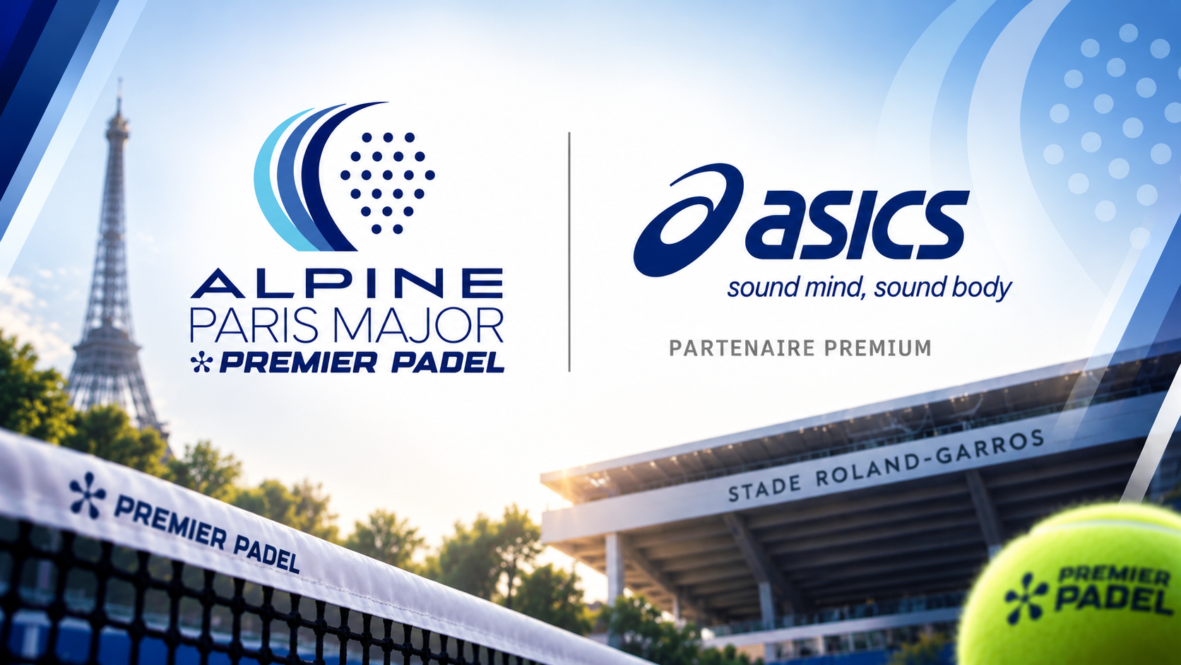 ASICS devient partenaire officiel de l’Alpine Paris Major Premier Padel 2026