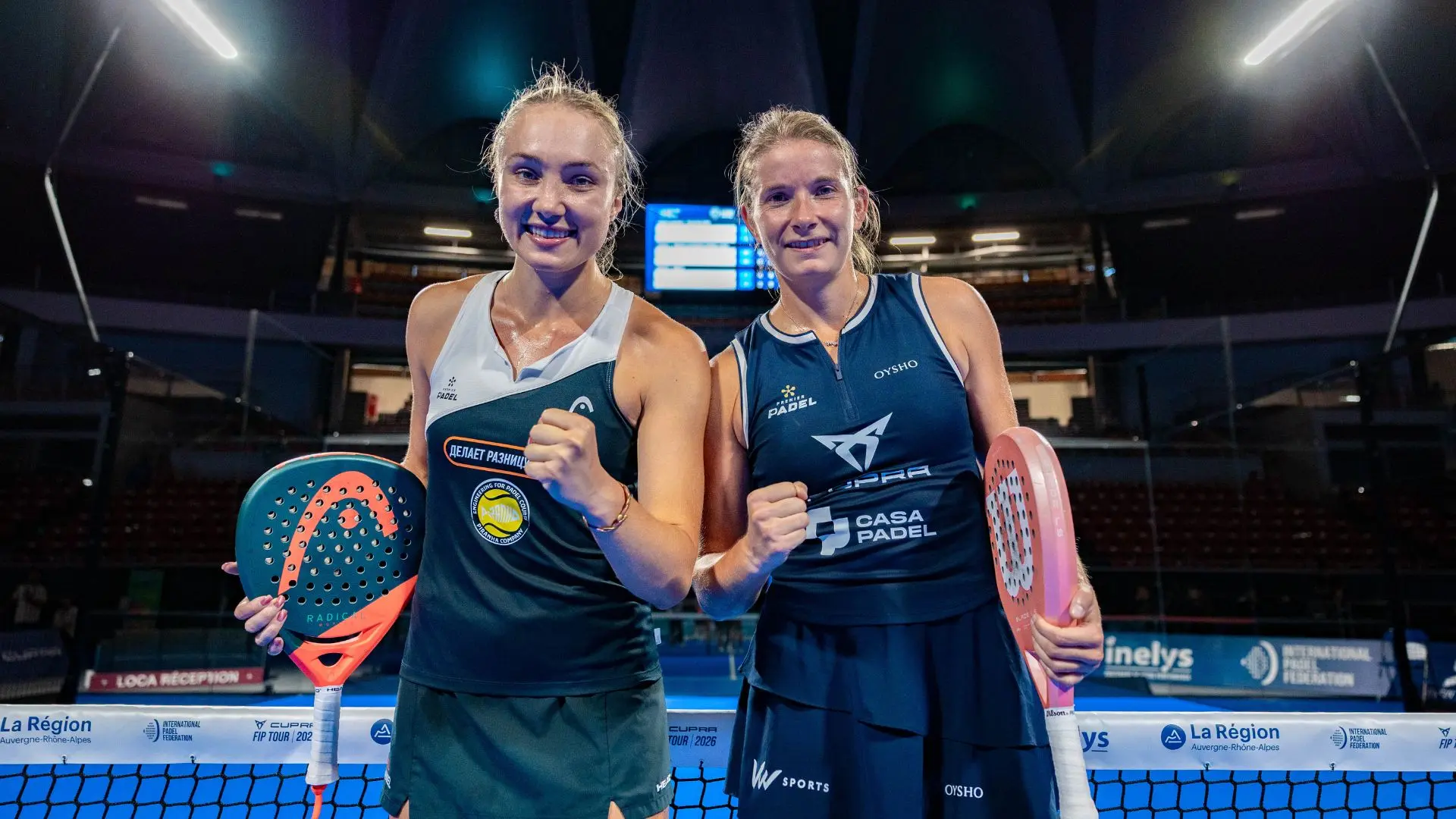 FIP Platinum Lyon - Collombon et Sharifova s’en sortent en trois sets face à Bahurel / Val López et rejoignent les quarts
