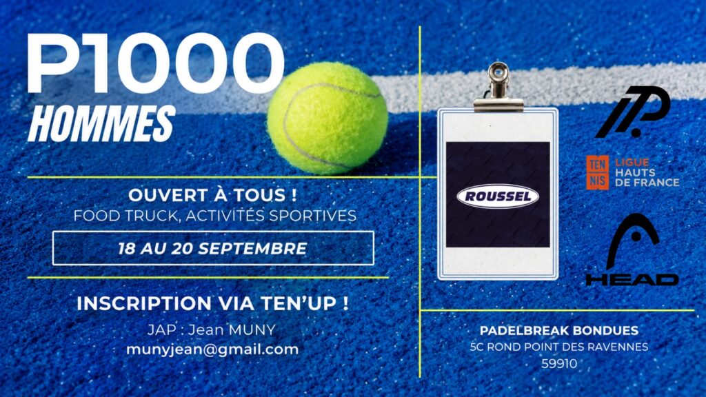 P1000 Padel Break Bondues – Deknuydt / Forichon ont une cible dans le dos, Couturier / Tardy à l’affût