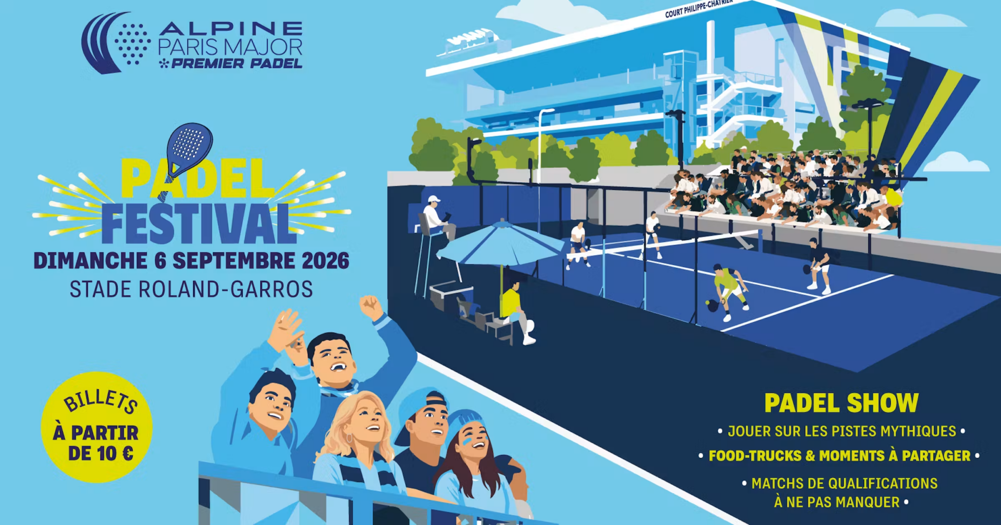 Le Padel Festival lancera le Paris Major avec une journée exceptionnelle prévu dimanche
