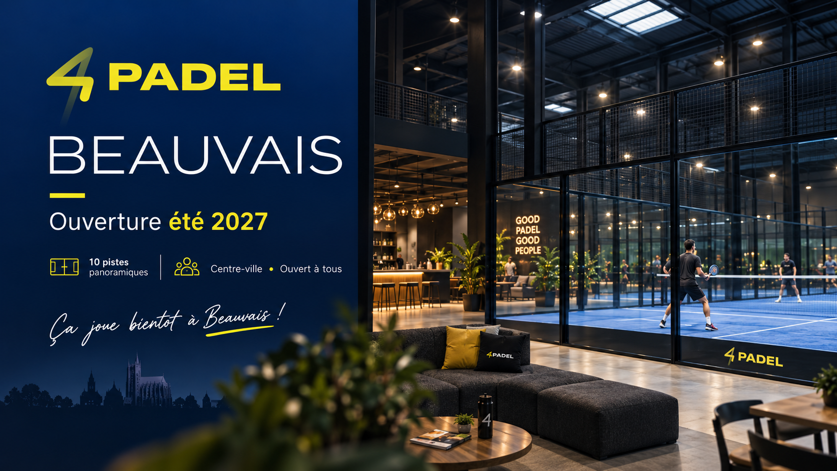 4PADEL arrive en plein cœur de Beauvais avec 10 pistes