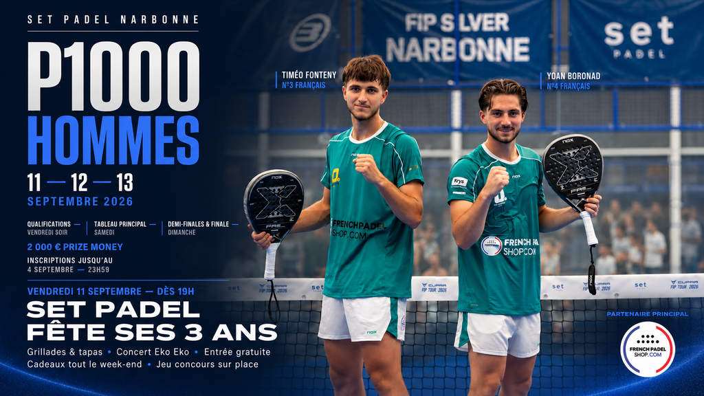 P1000 set padel narbonne