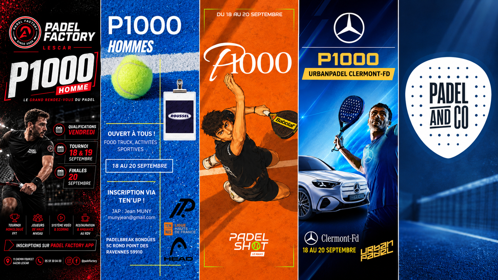 Où voir les P1000 Bondues, Clermont, Castres, Le Mans et Lescar ?