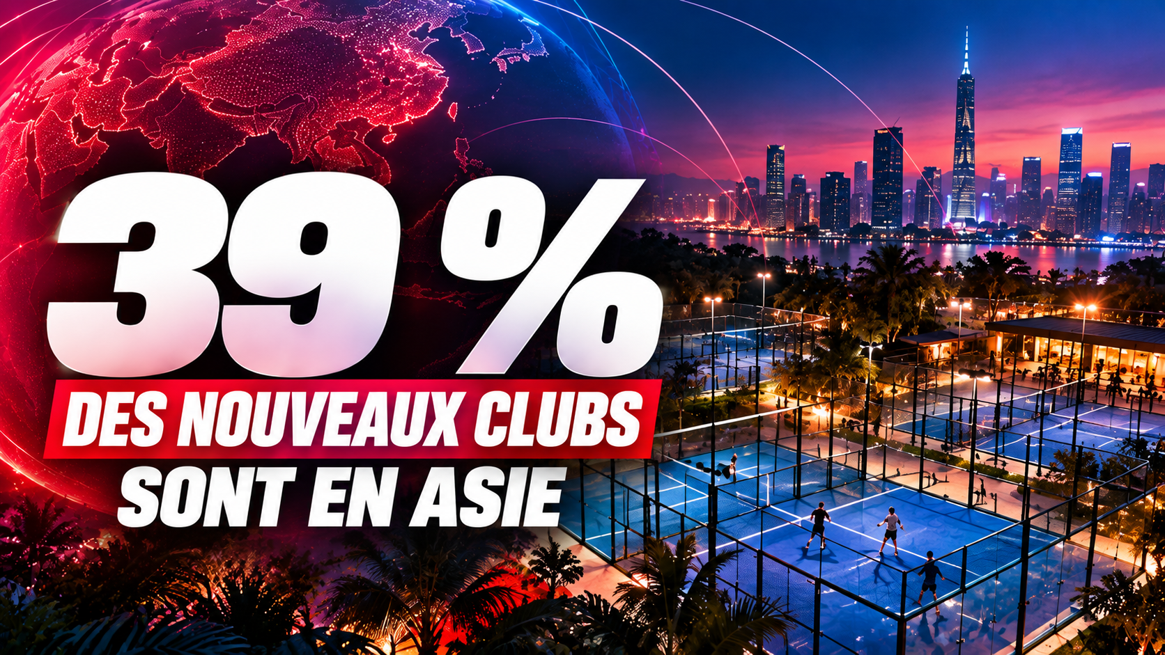 Le padel explose en Asie : 39 % des nouveaux clubs mondiaux y ouvrent en 2026