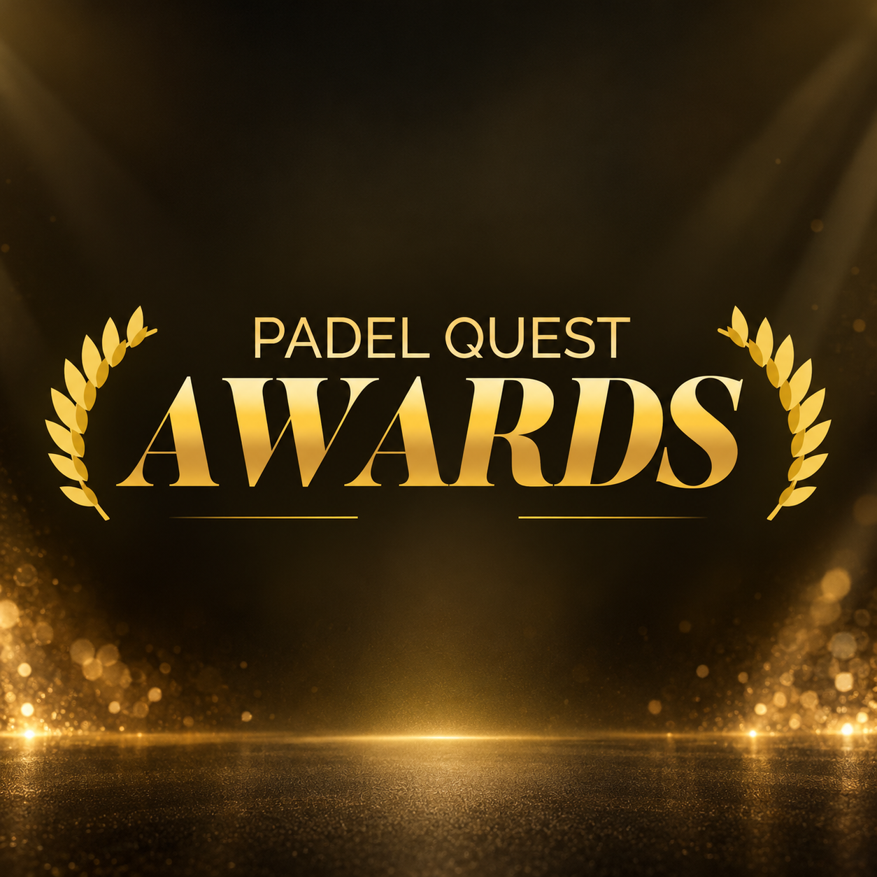 Affiche dorée des Padel Quest Awards