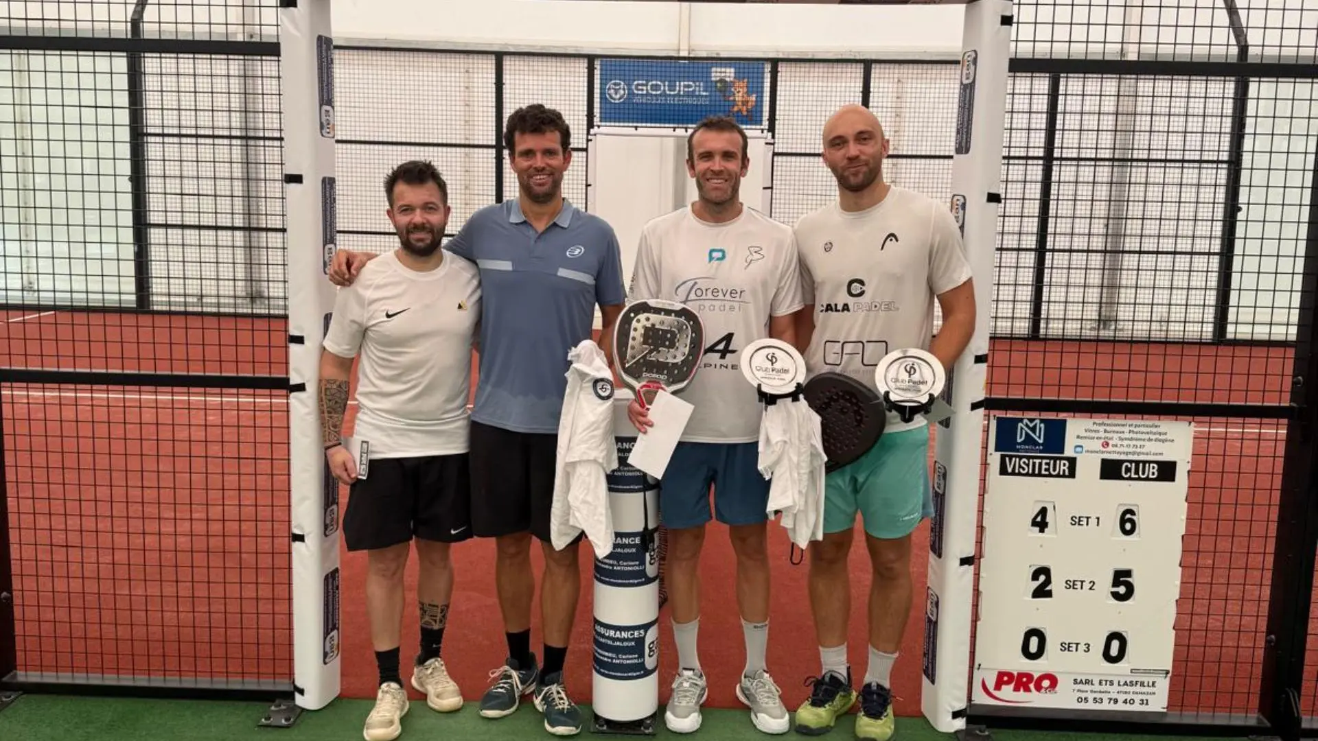 P1000 Padel Club Damazan : pas de surprise, Grue et Vanbauce assument leur statut de favoris et décrochent le titre