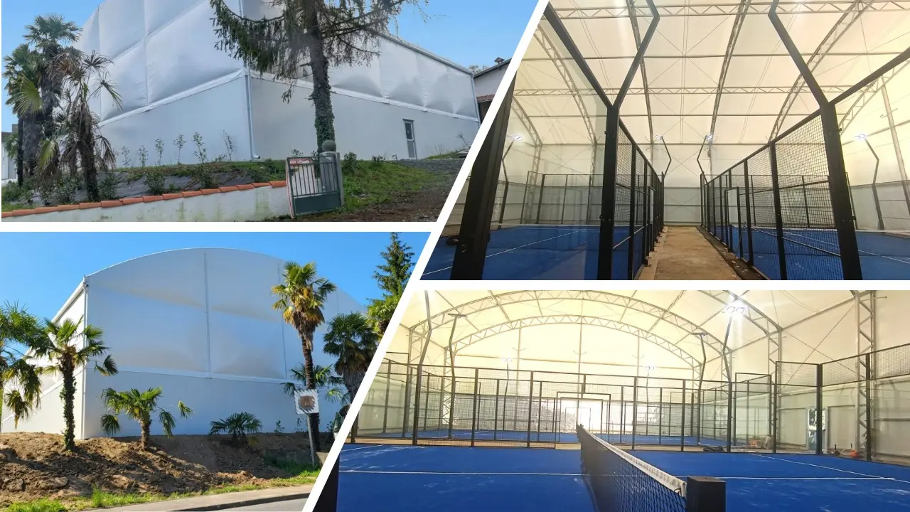 À vendre : un complexe de padel couvert complet avec deux pistes pour 195 000 € HT