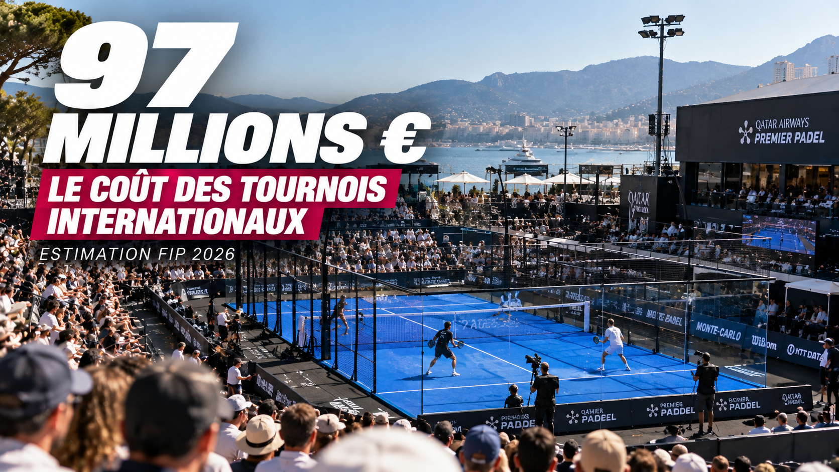 Compétitions internationales de padel : près de 97 millions d'euros consacrés à leur organisation en 2026