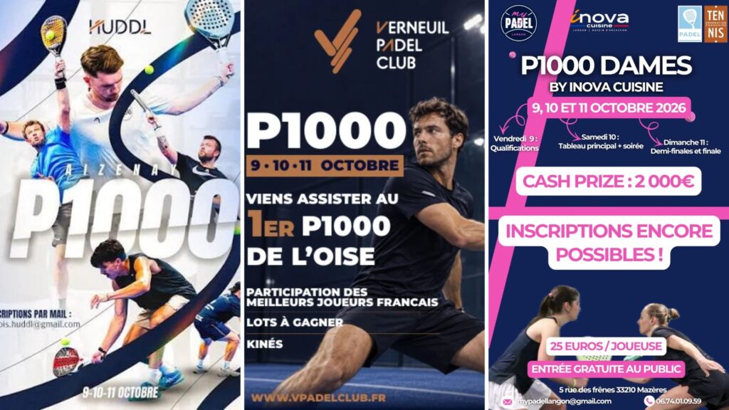 Verneuil, Aizenay, Langon : trois P1000 au programme sur Padel Mag TV