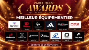 Padel Quest Awards 2026 : 13 marques en lice pour le titre de meilleur équipementier