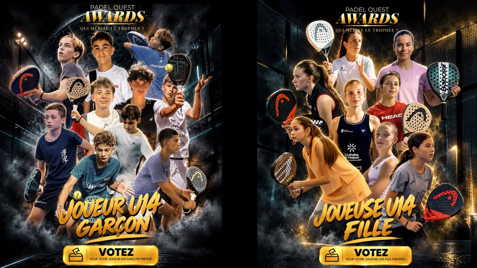 Padel Quest Awards : les jeunes U14 à l’honneur, déjà plus de 37 000 votes !
