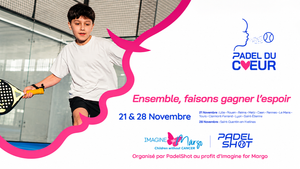 Semaine solidaire Padel du Cœur : les clubs PadelShot jouent pour la recherche contre les cancers pédiatriques au profit d'Imagine for Margo