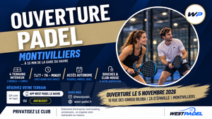 West Padel : un nouveau club de 4 pistes couvertes ouvre ses portes près du Havre le 5 novembre